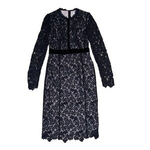 Erdem black heavy lace cherise dress nwt new USA size 6 $2970